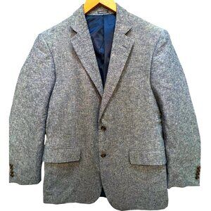 Stafford Men's Signature Classic Fit Linen Sport Coat Long Sleeve Size 40R Gray